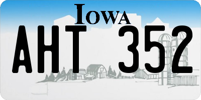 IA license plate AHT352