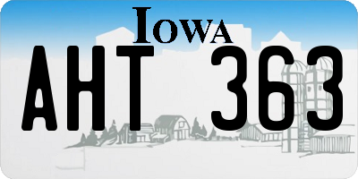 IA license plate AHT363