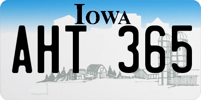 IA license plate AHT365