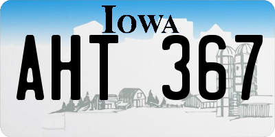 IA license plate AHT367