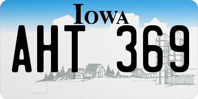 IA license plate AHT369