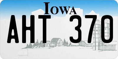 IA license plate AHT370