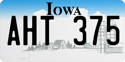IA license plate AHT375