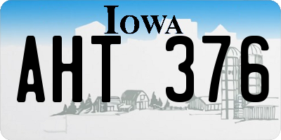 IA license plate AHT376