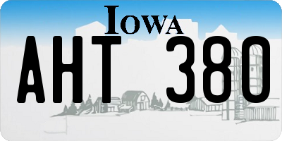 IA license plate AHT380