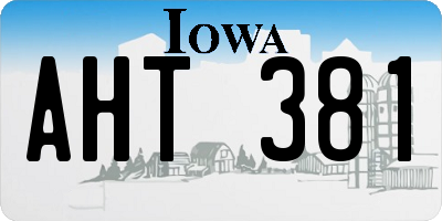 IA license plate AHT381