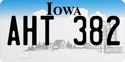 IA license plate AHT382