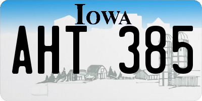 IA license plate AHT385