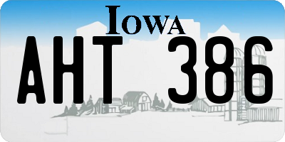 IA license plate AHT386