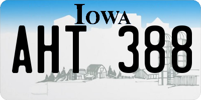 IA license plate AHT388
