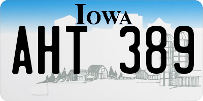 IA license plate AHT389