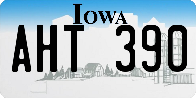 IA license plate AHT390