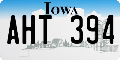 IA license plate AHT394