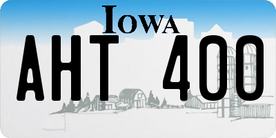 IA license plate AHT400