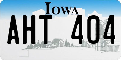 IA license plate AHT404