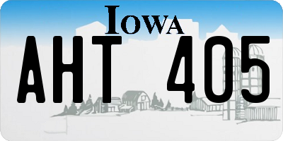 IA license plate AHT405