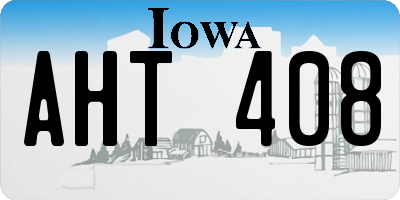 IA license plate AHT408