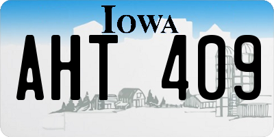 IA license plate AHT409