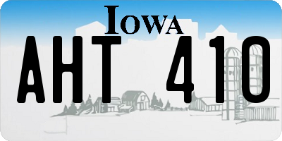 IA license plate AHT410