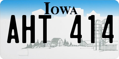 IA license plate AHT414