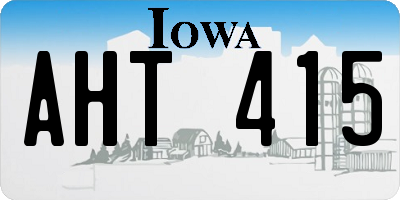 IA license plate AHT415