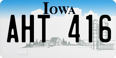 IA license plate AHT416
