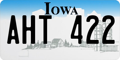 IA license plate AHT422