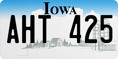 IA license plate AHT425