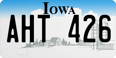 IA license plate AHT426
