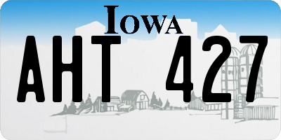 IA license plate AHT427