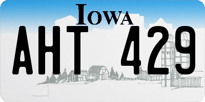 IA license plate AHT429