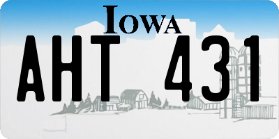 IA license plate AHT431