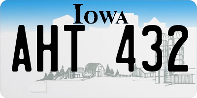 IA license plate AHT432