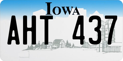 IA license plate AHT437