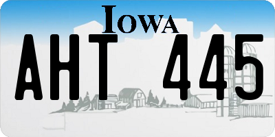 IA license plate AHT445