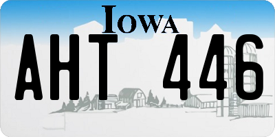 IA license plate AHT446