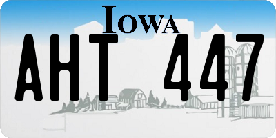 IA license plate AHT447