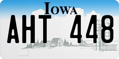 IA license plate AHT448