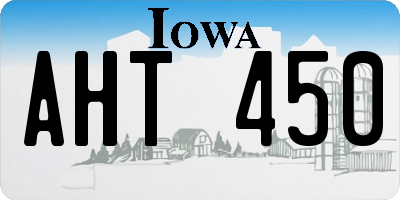 IA license plate AHT450