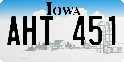 IA license plate AHT451