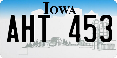 IA license plate AHT453