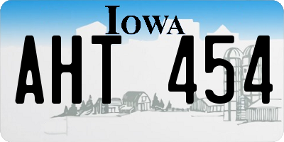 IA license plate AHT454