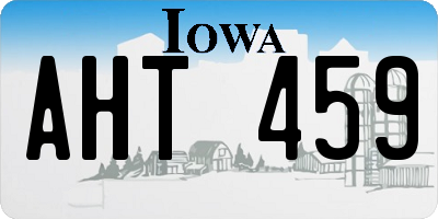IA license plate AHT459