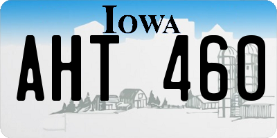 IA license plate AHT460