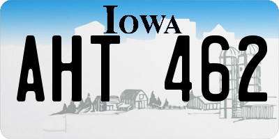 IA license plate AHT462