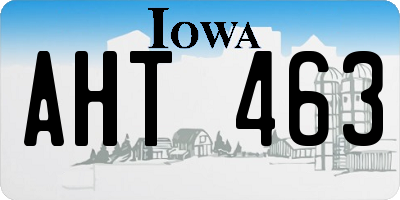 IA license plate AHT463