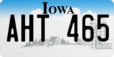 IA license plate AHT465