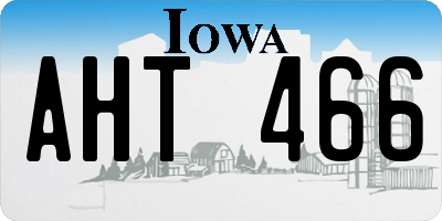 IA license plate AHT466