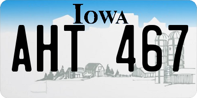 IA license plate AHT467