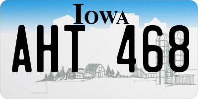 IA license plate AHT468